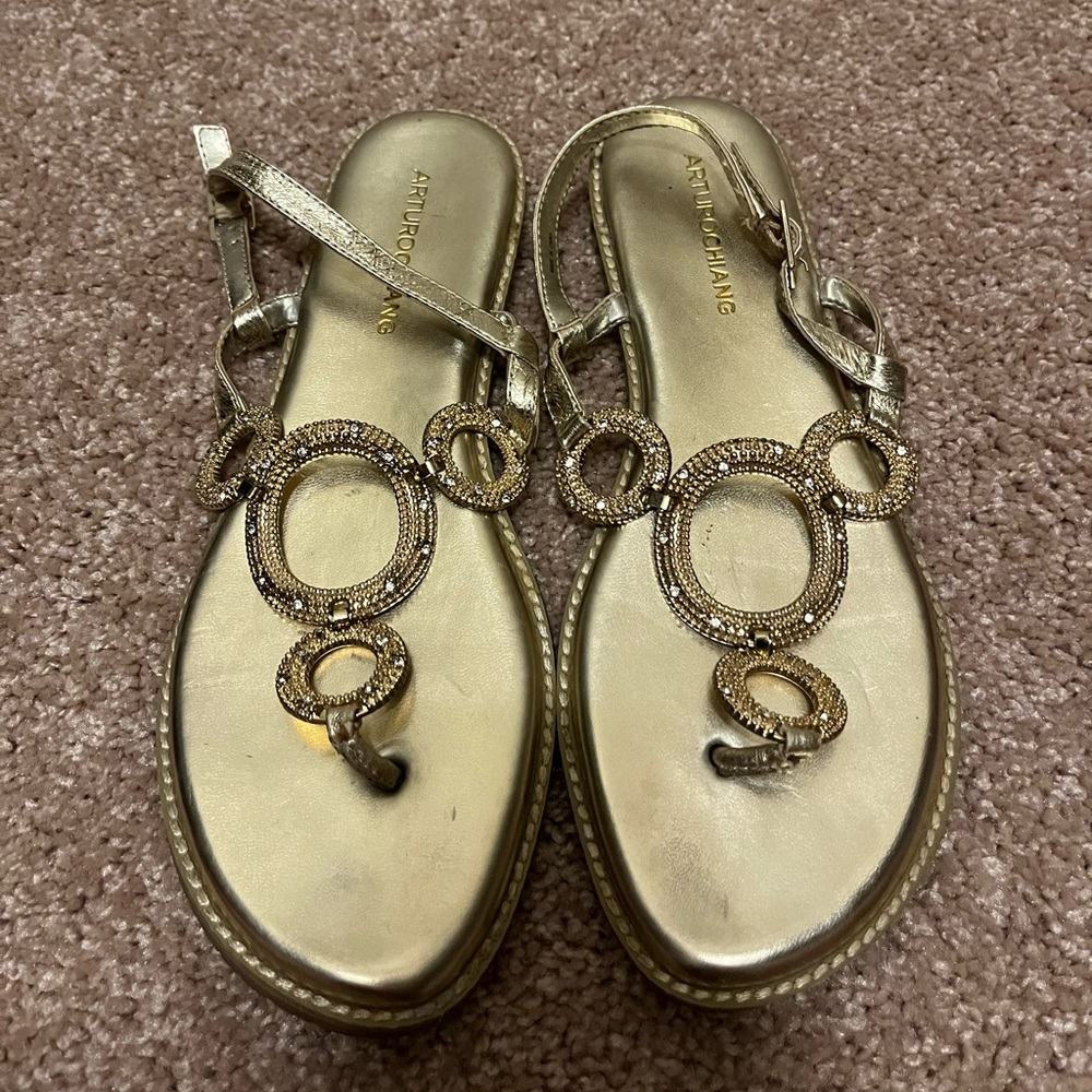 Arturo Chiang Women’s Sandals Gold Size 8.5